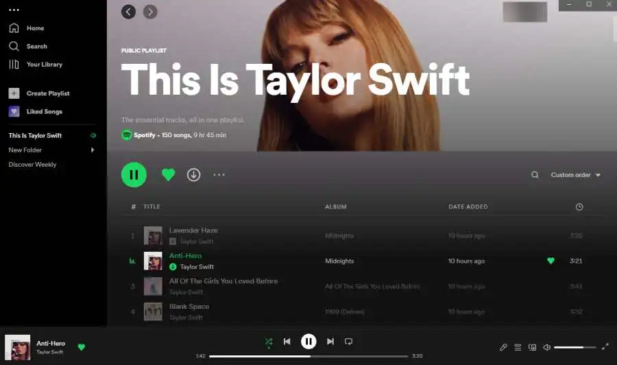 Spotify Web Player 4