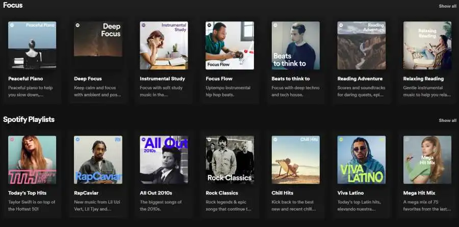 Spotify Web Player 5